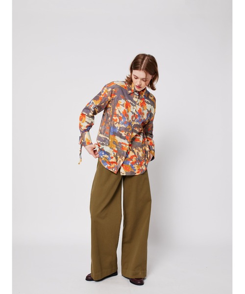 BOBO CHOSES（ボボショーズ）の「Pleated wide-leg pants（その他パンツ・レディース・カーキ・S/M/L/XL/XS）」の14枚目の写真