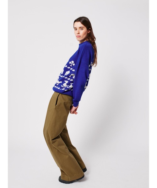 BOBO CHOSES（ボボショーズ）の「Pleated wide-leg pants（その他パンツ・レディース・カーキ・S/M/L/XL/XS）」の9枚目の写真