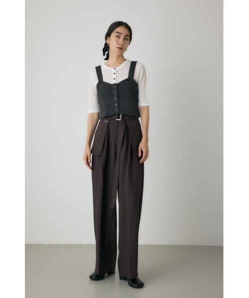 crie conforto（クリーコンフォルト）の「ストローヤーンビスチェ　ニット（タンクトップ・レディース・チャコールグレー/ブラウン・FREE）」の14枚目の写真