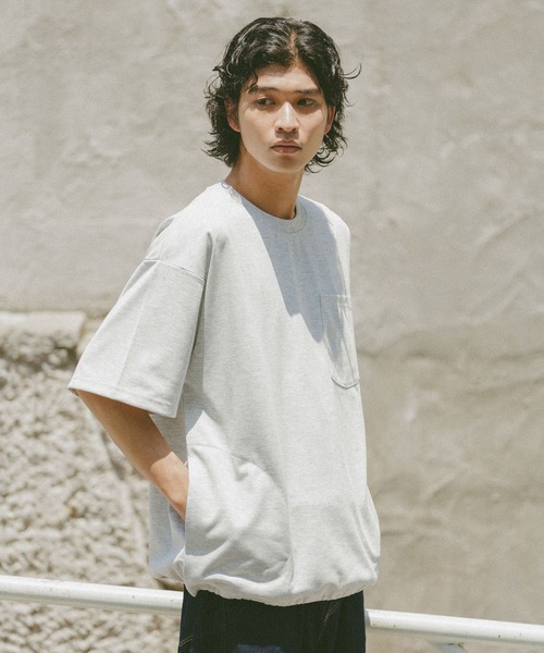 RAGEBLUE（レイジブルー）の「【MILLION DRY/ミリオンドライ】ドローストリング/オーバーサイズTシャツ（Tシャツ/カットソー・メンズ・ブラック/その他4/ネイビー・MEDIUM/LARGE）」の3枚目の写真