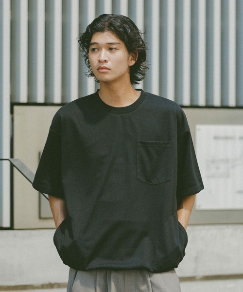 RAGEBLUE（レイジブルー）の「【MILLION DRY/ミリオンドライ】ドローストリング/オーバーサイズTシャツ（Tシャツ/カットソー・メンズ・ブラック/その他4/ネイビー・MEDIUM/LARGE）」の2枚目の写真