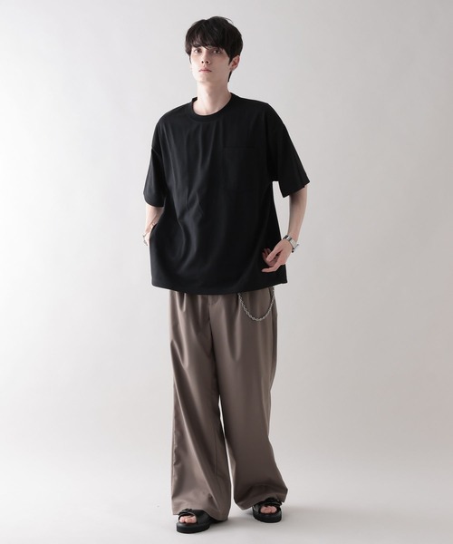 RAGEBLUE（レイジブルー）の「【MILLION DRY/ミリオンドライ】ドローストリング/オーバーサイズTシャツ（Tシャツ/カットソー・メンズ・ブラック/その他4/ネイビー・MEDIUM/LARGE）」の8枚目の写真