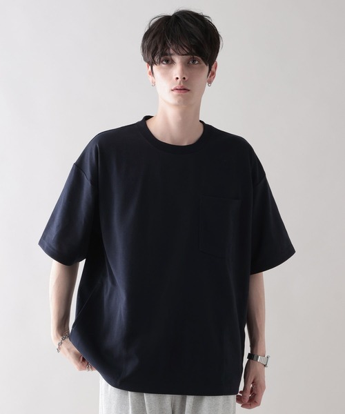 RAGEBLUE（レイジブルー）の「【MILLION DRY/ミリオンドライ】ドローストリング/オーバーサイズTシャツ（Tシャツ/カットソー・メンズ・ブラック/その他4/ネイビー・MEDIUM/LARGE）」の17枚目の写真