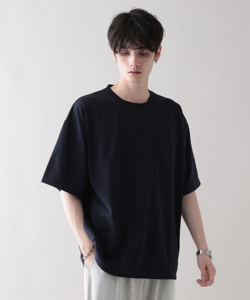 RAGEBLUE（レイジブルー）の「【MILLION DRY/ミリオンドライ】ドローストリング/オーバーサイズTシャツ（Tシャツ/カットソー・メンズ・ブラック/その他4/ネイビー・MEDIUM/LARGE）」の18枚目の写真