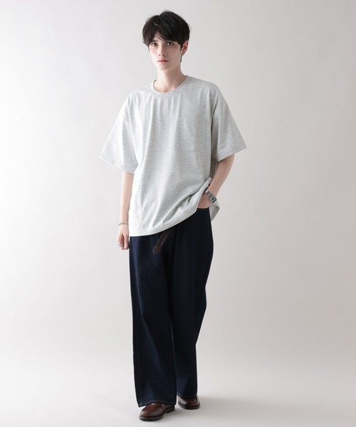 RAGEBLUE（レイジブルー）の「【MILLION DRY/ミリオンドライ】ドローストリング/オーバーサイズTシャツ（Tシャツ/カットソー・メンズ・ブラック/その他4/ネイビー・MEDIUM/LARGE）」の4枚目の写真