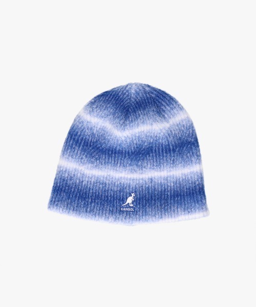 KANGOL（カンゴール）の「KANGOL HEATHERED 2-WAY BEANIE / カンゴール（ニットキャップ/ビーニー・レディース・インディゴブルー/グリーン/ブラック/ライトブラウン・ONE SIZE）」の4枚目の写真