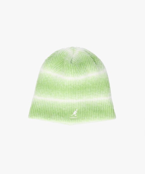 KANGOL（カンゴール）の「KANGOL HEATHERED 2-WAY BEANIE / カンゴール（ニットキャップ/ビーニー・レディース・インディゴブルー/グリーン/ブラック/ライトブラウン・ONE SIZE）」の3枚目の写真