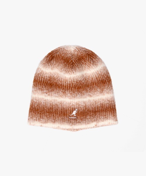 KANGOL（カンゴール）の「KANGOL HEATHERED 2-WAY BEANIE / カンゴール（ニットキャップ/ビーニー・レディース・インディゴブルー/グリーン/ブラック/ライトブラウン・ONE SIZE）」の2枚目の写真