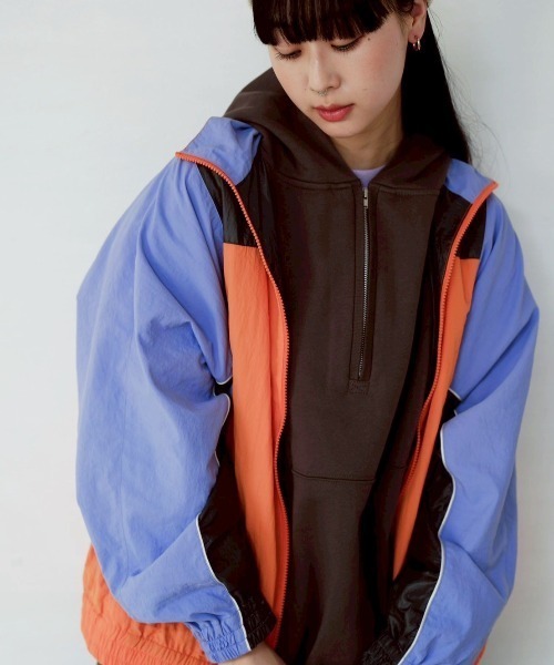 HCAE カラーブロックトラックジャケット