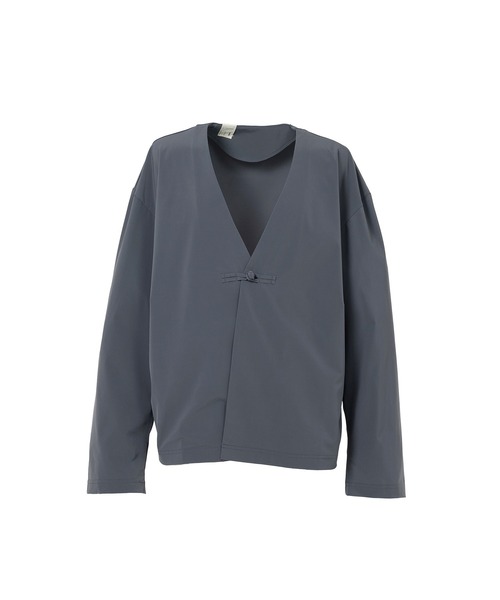 ジャケット・アウター N.HOOLYWOOD no collar chambray jacket N.Hoolywood x Mendrill Collarless Jacket（ノーカラージャケット
