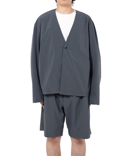 Mendrill(メンドリル)の「N.Hoolywood x Mendrill Collarless Jacket(ノーカラージャケット・メンズ・ブラック/ブルー/グレー・L/M/S)」の19枚目の写真