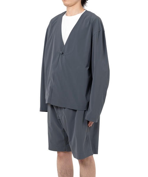 Mendrill(メンドリル)の「N.Hoolywood x Mendrill Collarless Jacket(ノーカラージャケット・メンズ・ブラック/ブルー/グレー・L/M/S)」の20枚目の写真