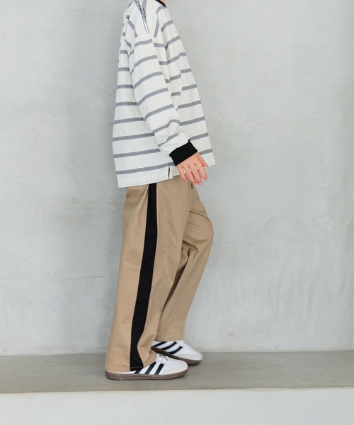 BAYFLOW（ベイフロー）の「[4ポケット付☆通学にも♪]ラインワイドパンツ(KIDS)（その他パンツ・キッズ・ブラック/ベージュ・110cm/120cm/130cm/140cm/150cm）」の8枚目の写真