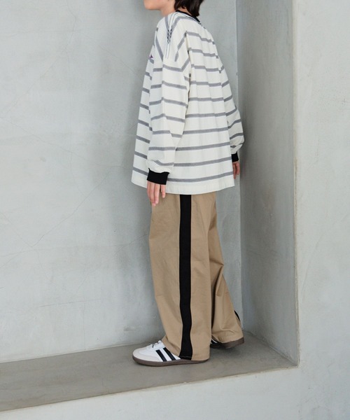 BAYFLOW（ベイフロー）の「[4ポケット付☆通学にも♪]ラインワイドパンツ(KIDS)（その他パンツ・キッズ・ブラック/ベージュ・110cm/120cm/130cm/140cm/150cm）」の9枚目の写真