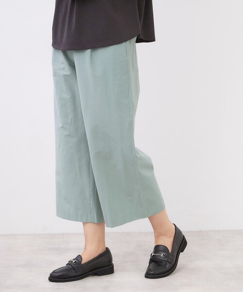 Reflect（リフレクト）の「【お腹・腰周りすっきり見え◎】ストレッチワイドクロップドパンツ（その他パンツ・レディース・ベージュ/キャメル/グリーン系・07/13/09/11）」の6枚目の写真