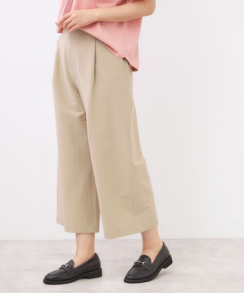 Reflect（リフレクト）の「【お腹・腰周りすっきり見え◎】ストレッチワイドクロップドパンツ（その他パンツ・レディース・ベージュ/キャメル/グリーン系・07/13/09/11）」の14枚目の写真