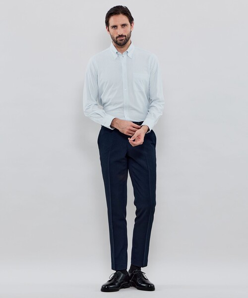 MACKINTOSH LONDON(マッキントッシュ ロンドン)の「【FLEX JERSEY】カラードストライプジャージーシャツ(シャツ/ブラウス・メンズ・ブルー/グリーン系その他5・XL/L/M/S)」の9枚目の写真