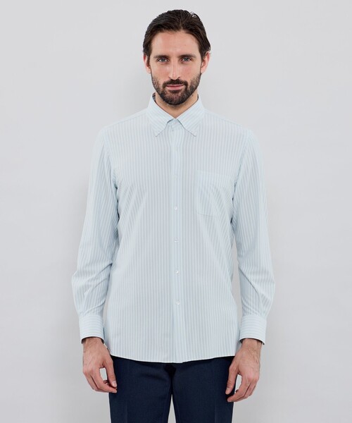 MACKINTOSH LONDON(マッキントッシュ ロンドン)の「【FLEX JERSEY】カラードストライプジャージーシャツ(シャツ/ブラウス・メンズ・ブルー/グリーン系その他5・XL/L/M/S)」の12枚目の写真