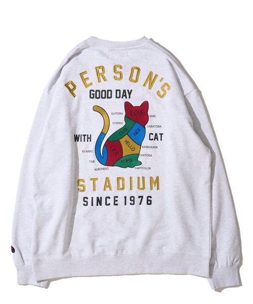 PERSON'S（パーソンズ）の「【PERSON’S STADIUM / パーソンズスタジアム】スーベニアCAT クルーネックスウェットプルオーバー（スウェット・レディース・オートミール/ネイビー/ブラック・MEDIUM/LARGE/X-LARGE）」の12枚目の写真