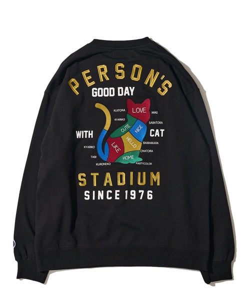 PERSON'S（パーソンズ）の「【PERSON’S STADIUM / パーソンズスタジアム】スーベニアCAT クルーネックスウェットプルオーバー（スウェット・レディース・オートミール/ネイビー/ブラック・MEDIUM/LARGE/X-LARGE）」の14枚目の写真