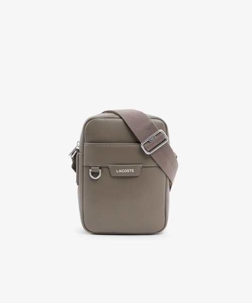 LACOSTE(ラコステ)の「オシアン レザーサッチェルバッグ(ショルダーバッグ・メンズ・ブラック/モスグリーン/グレー・FREE)」の3枚目の写真