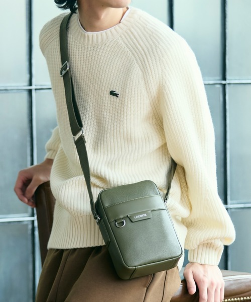 オシアン レザーサッチェルバッグ（ショルダーバッグ）｜LACOSTE