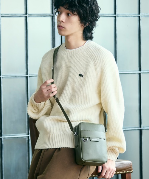 オシアン レザーサッチェルバッグ（ショルダーバッグ）｜LACOSTE