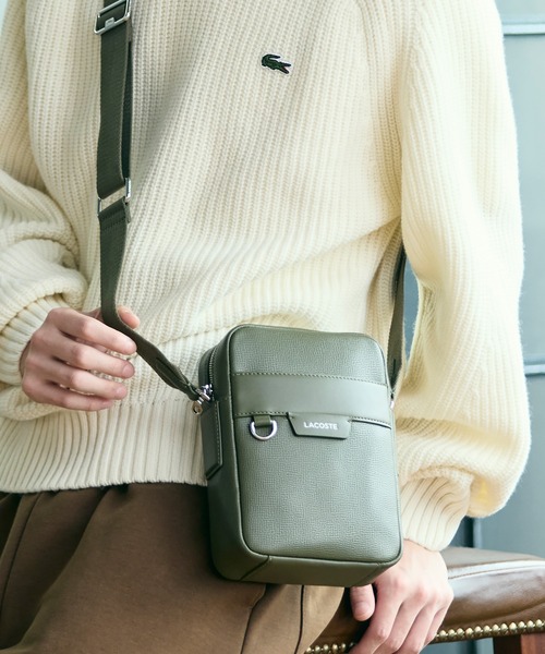 オシアン レザーサッチェルバッグ（ショルダーバッグ）｜LACOSTE
