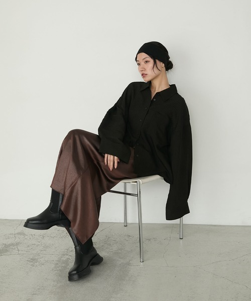 forksy.(フォルクシー)の「【forksy.】シャドーストライプワイドスリーブシャツ(シャツ/ブラウス・レディース・オフホワイト/ブラック・FREE)」の20枚目の写真