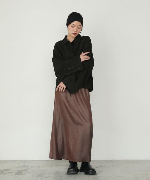 forksy.(フォルクシー)の「【forksy.】シャドーストライプワイドスリーブシャツ(シャツ/ブラウス・レディース・オフホワイト/ブラック・FREE)」の22枚目の写真