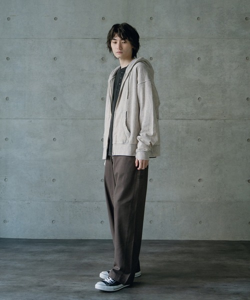 RATTLE TRAP(ラトルトラップ)の「短丈ルーズシルエットスノー加工パーカー(パーカー・メンズ・ブラック/グレー・L/M)」の16枚目の写真