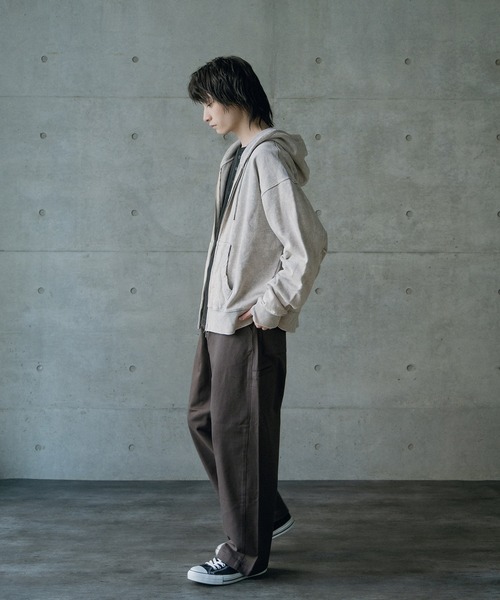 RATTLE TRAP(ラトルトラップ)の「短丈ルーズシルエットスノー加工パーカー(パーカー・メンズ・ブラック/グレー・L/M)」の11枚目の写真