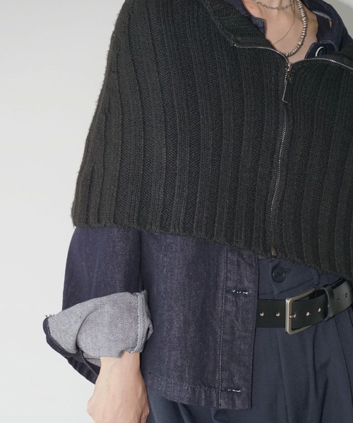 chuclla（チュクラ）の「フロントジップ ニットケープ chw25a044（ニット/セーター・レディース・ダークグレー/ブラック・FREE）」の18枚目の写真