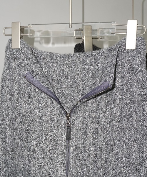 chuclla（チュクラ）の「フロントジップ ニットケープ chw25a044（ニット/セーター・レディース・ダークグレー/ブラック・FREE）」の21枚目の写真