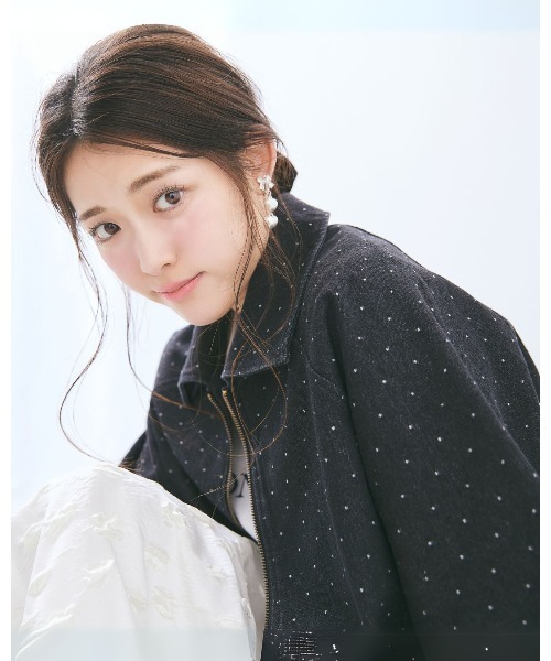 LANTINAM(ランティナム)の「ドットデニムカバーオール(ブルゾン・レディース・ブラック/ブルー・LARGE/MEDIUM)」の6枚目の写真