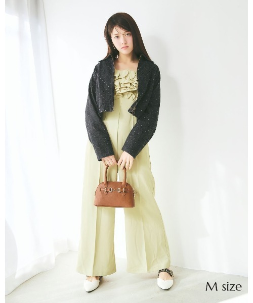 LANTINAM(ランティナム)の「ドットデニムカバーオール(ブルゾン・レディース・ブラック/ブルー・LARGE/MEDIUM)」の5枚目の写真