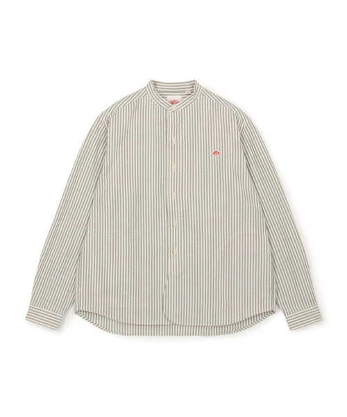 DANTON（ダントン）の「WOMEN'S OXFORD BAND COLLAR SHIRT PATTERN（シャツ/ブラウス・レディース・グリーン系その他/ブルー系その他5/ブラック系その他・36/38/34）」の3枚目の写真