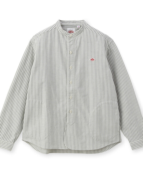 DANTON（ダントン）の「WOMEN'S OXFORD BAND COLLAR SHIRT PATTERN（シャツ/ブラウス・レディース・グリーン系その他/ブルー系その他5/ブラック系その他・36/38/34）」の4枚目の写真