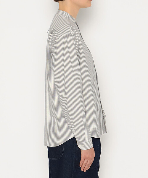 DANTON（ダントン）の「WOMEN'S OXFORD BAND COLLAR SHIRT PATTERN（シャツ/ブラウス・レディース・グリーン系その他/ブルー系その他5/ブラック系その他・36/38/34）」の7枚目の写真