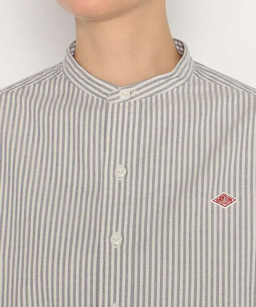DANTON（ダントン）の「WOMEN'S OXFORD BAND COLLAR SHIRT PATTERN（シャツ/ブラウス・レディース・グリーン系その他/ブルー系その他5/ブラック系その他・36/38/34）」の10枚目の写真