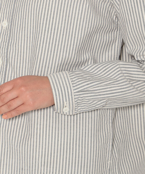 DANTON（ダントン）の「WOMEN'S OXFORD BAND COLLAR SHIRT PATTERN（シャツ/ブラウス・レディース・グリーン系その他/ブルー系その他5/ブラック系その他・36/38/34）」の12枚目の写真