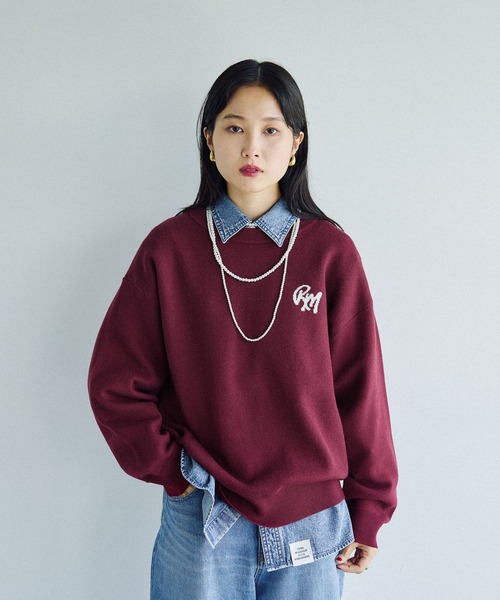 LEPSIM（レプシィム）の「12ゲージアソートロゴプルオーバー2　532508（ニット/セーター・レディース・ボルドー/グレー/オフホワイト/ネイビー・FREE）」の4枚目の写真