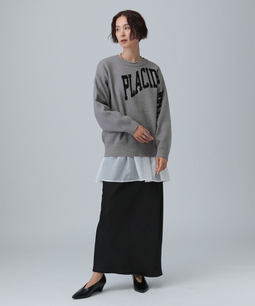 LEPSIM（レプシィム）の「12ゲージアソートロゴプルオーバー2　532508（ニット/セーター・レディース・ボルドー/グレー/オフホワイト/ネイビー・FREE）」の19枚目の写真