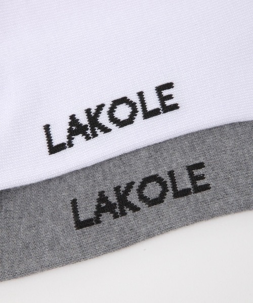 LAKOLE(ラコレ)の「ショートオーバルロゴソックス / 581592(ソックス/靴下・メンズ・ホワイト/グレー/ブラック・FREE)」の9枚目の写真