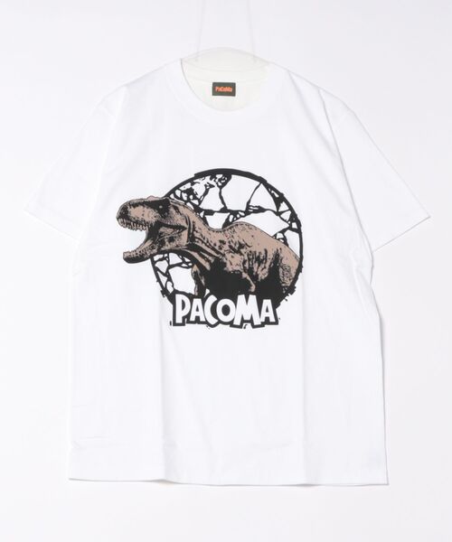 NO WAY(ノーウェイ)の「/PaCoMa/パコマ/Tyranno saurus TEE (ADULT)(Tシャツ/カットソー・メンズ・ライトグレー/スミクロ/サックスブルー/オフホワイト・X-LARGE/LARGE/MEDIUM)」の2枚目の写真