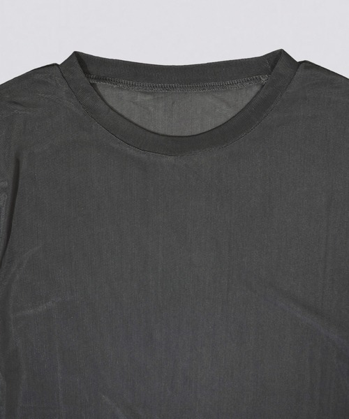 kiehtova（キエトヴァ）の「【kiehtova】SHEER STRETCH TULLE TOPS/シアー ストレッチ チュール トップス（Tシャツ/カットソー・レディース・ブラック/レッド/ブラウン/グレー・FREE）」の10枚目の写真