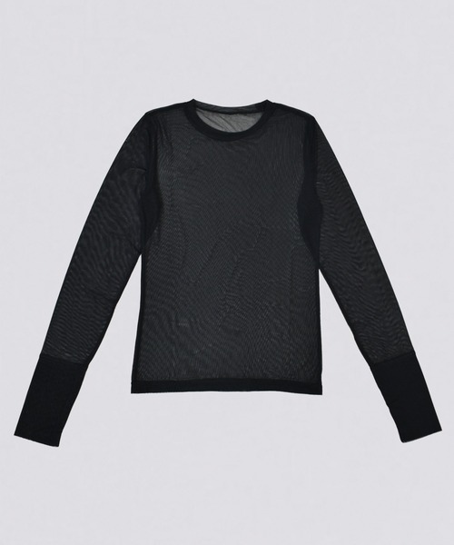 kiehtova（キエトヴァ）の「【kiehtova】SHEER STRETCH TULLE TOPS/シアー ストレッチ チュール トップス（Tシャツ/カットソー・レディース・ブラック/レッド/ブラウン/グレー・FREE）」の20枚目の写真