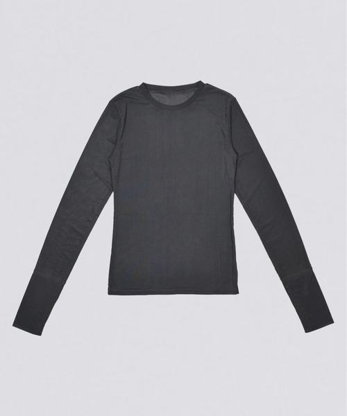 kiehtova（キエトヴァ）の「【kiehtova】SHEER STRETCH TULLE TOPS/シアー ストレッチ チュール トップス（Tシャツ/カットソー・レディース・ブラック/レッド/ブラウン/グレー・FREE）」の21枚目の写真