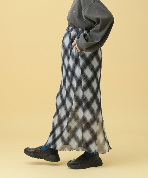 LEPSIM（レプシィム）の「【産前・産後対応】マタニティ／チェックナロースカート　579629（マタニティウェア/グッズ・レディース・ブラック・FREE）」の13枚目の写真