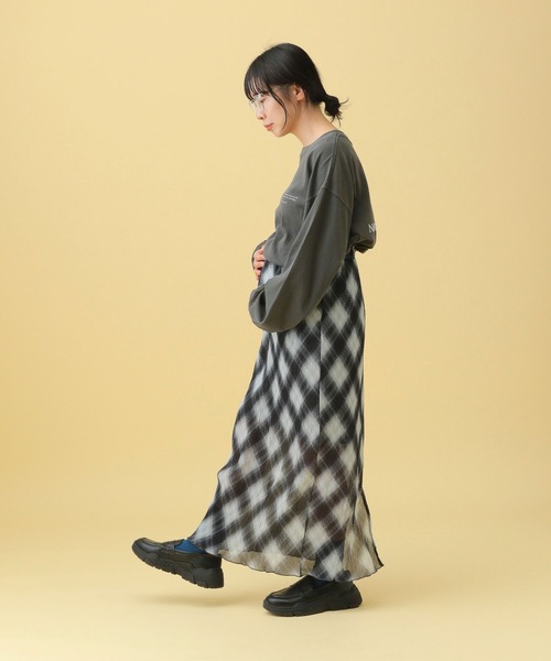 LEPSIM（レプシィム）の「【産前・産後対応】マタニティ／チェックナロースカート　579629（マタニティウェア/グッズ・レディース・ブラック・FREE）」の16枚目の写真